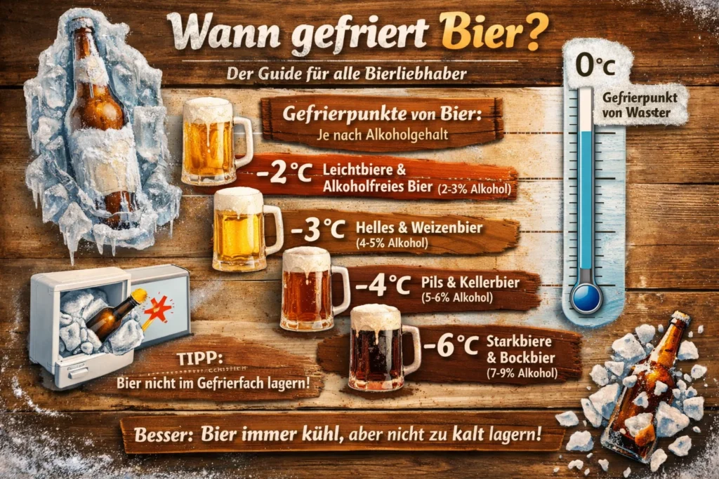 Wann gefriert Bier