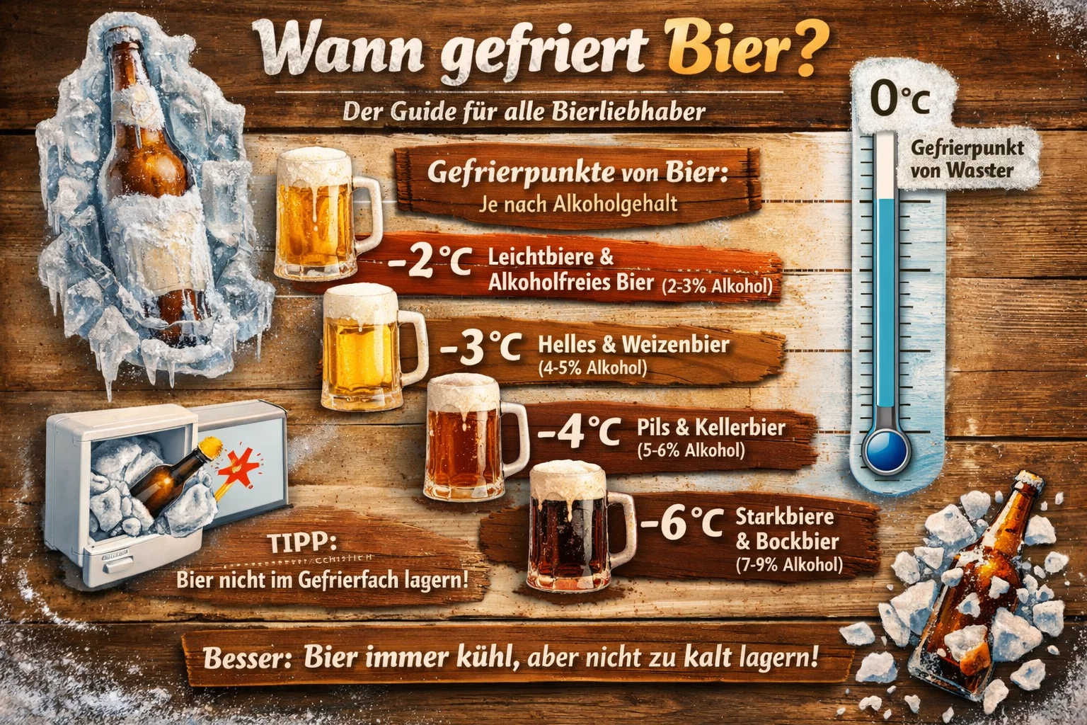 Wann gefriert Bier