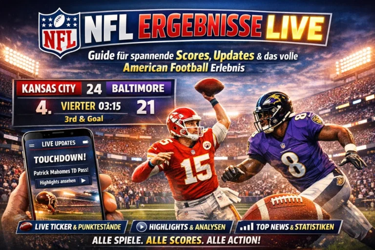 NFL Ergebnisse Live: Guide für spannende Scores, Updates das volle American Football Erlebnis