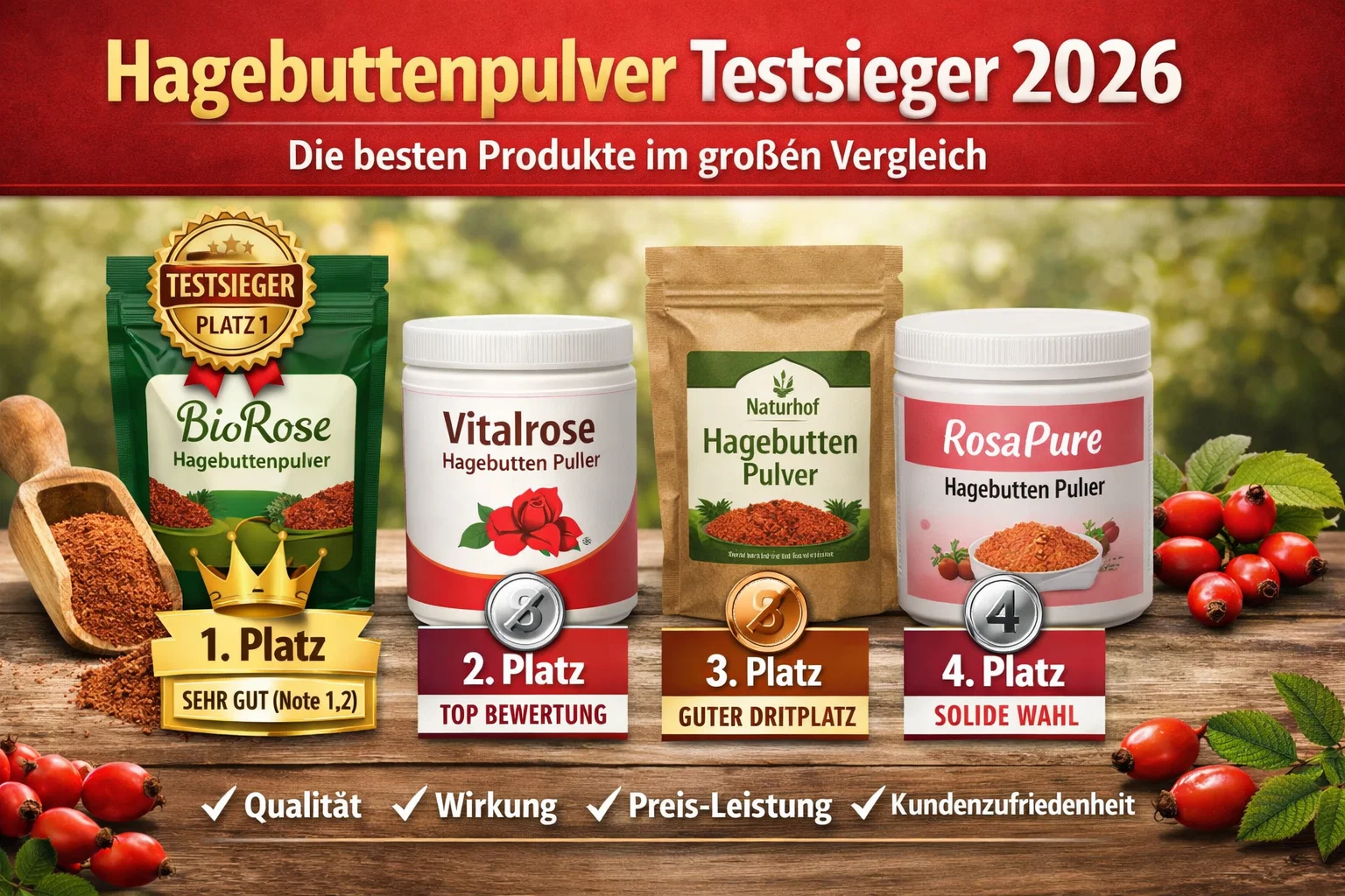 Hagebuttenpulver Testsieger